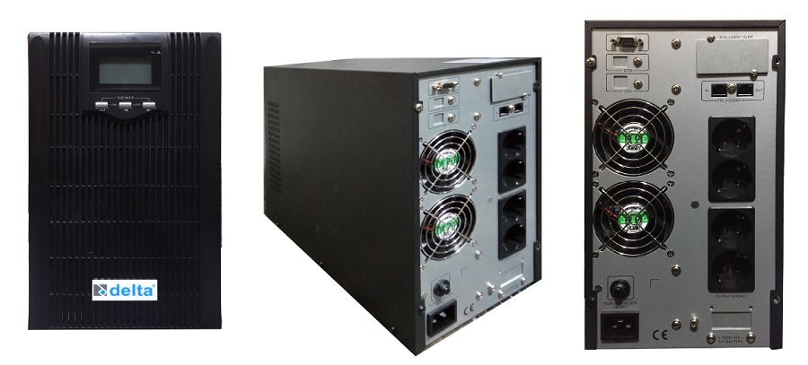 Hình ảnh trực quan các mặt của UPS DELTA CL2000VS 2KVA