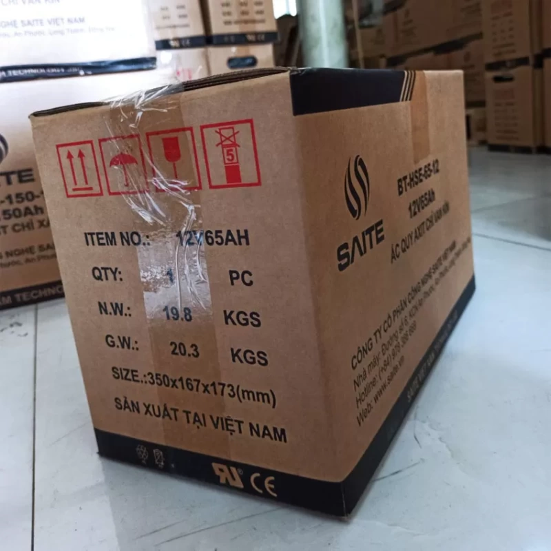 Bình ắc quy kín khí SAITE 12V - 65Ah (BT-HSE-65-12)