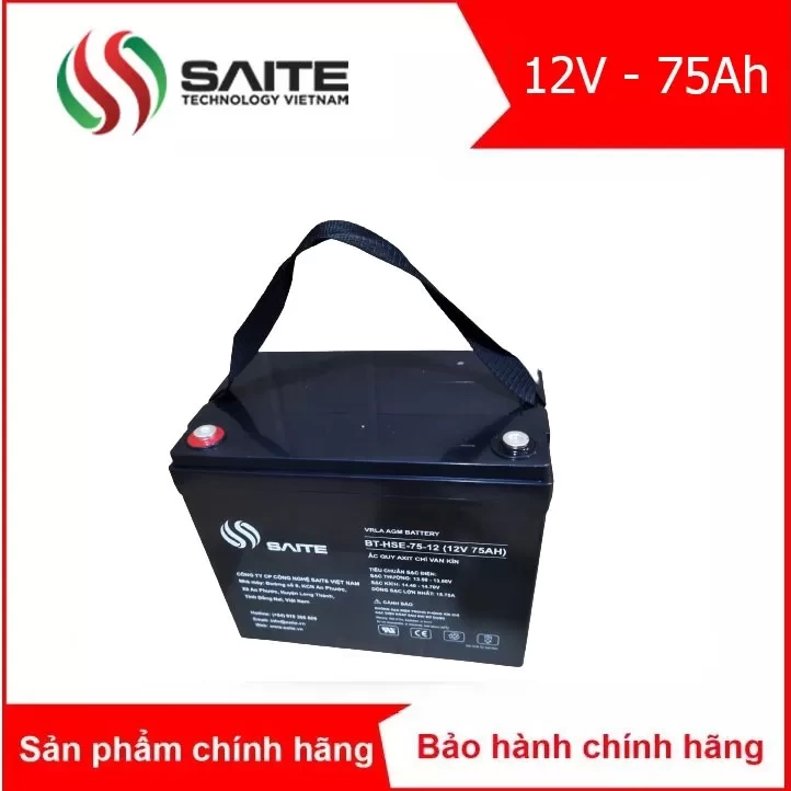 Bình ắc quy kín khí SAITE 12V - 75Ah (BT-HSE-75-12)