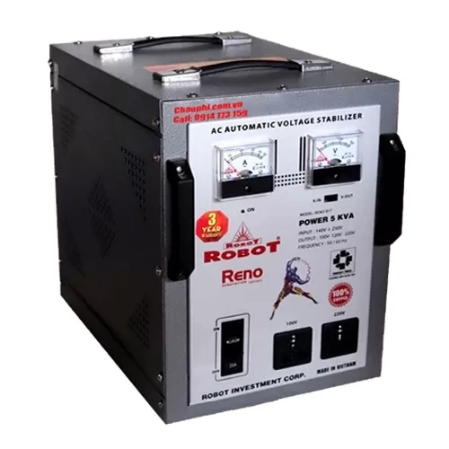 Ổn áp Robot Reno 5KVA (40V-240V) 1 pha